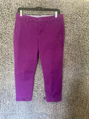 Stylus Purple Cropped Chino Pants Size 8
